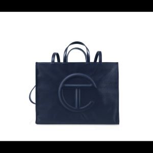 Telfar Large Navy Shopping Bag